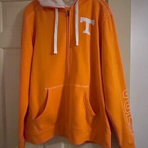 Fanatics Orange Zip-Up Hoodie with White Accents